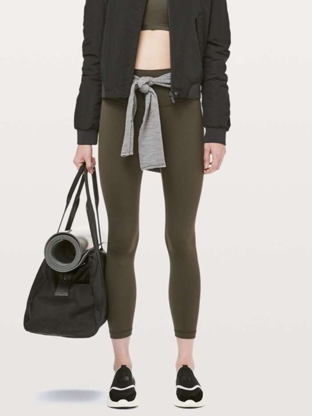 Lululemon Wunder Under High-Rise Tight 25" Full-On Luon Size 6 Dark Olive